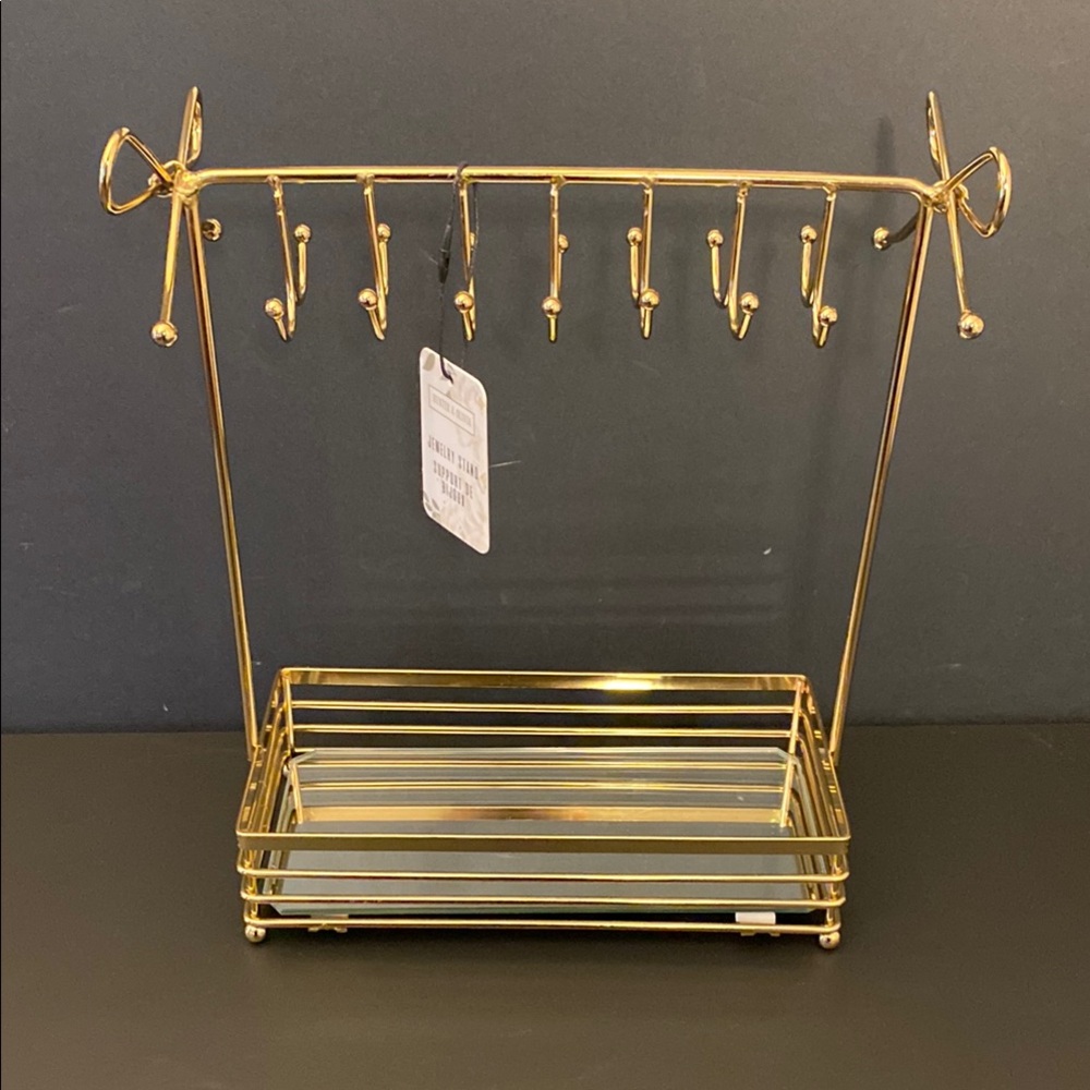 Gold Bow Jewelry Stand